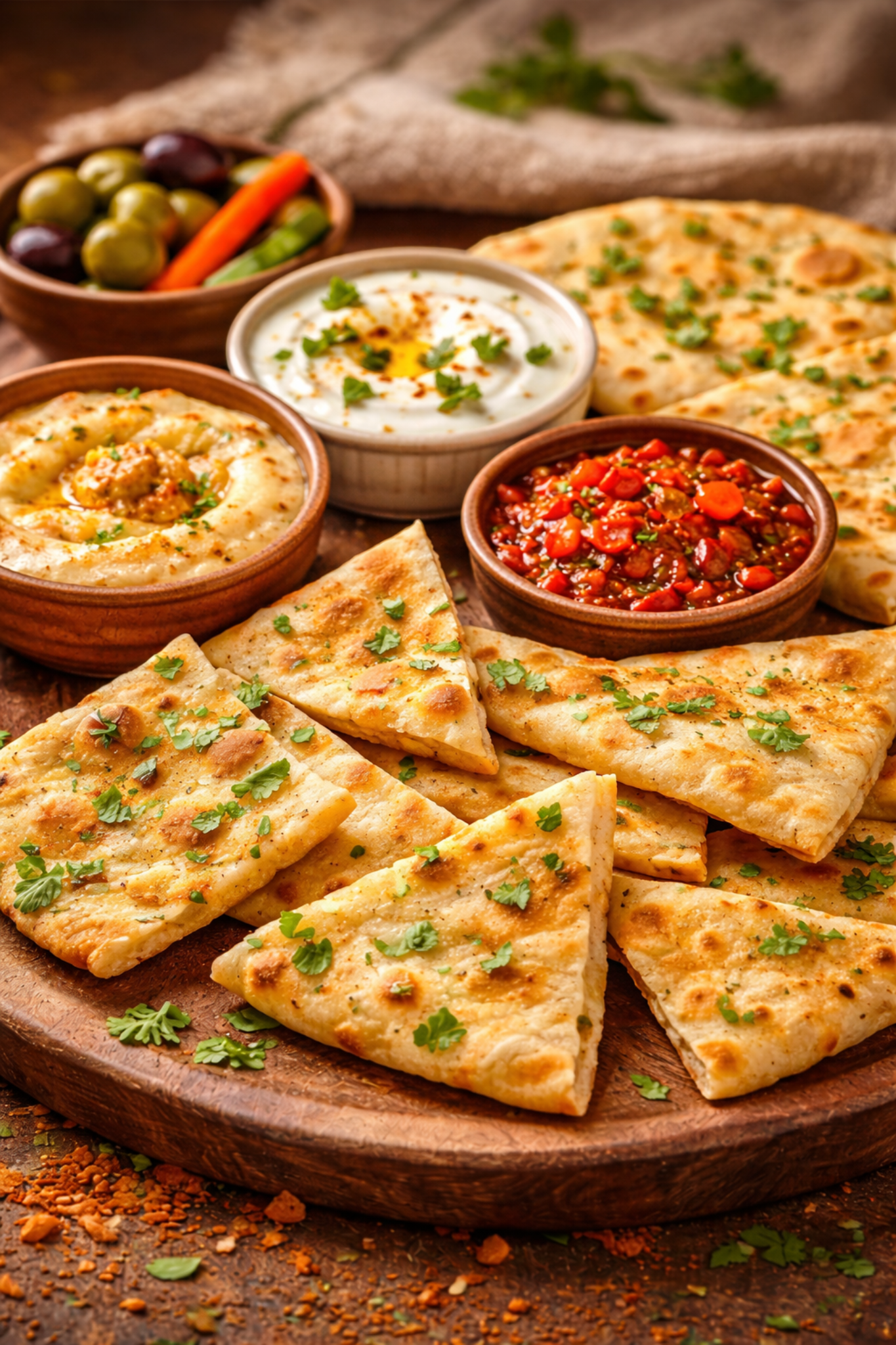 Naan & Dip Platter